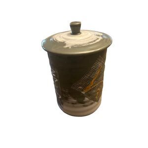 Vintage Japanese Ceramic Tea Canister With Lid